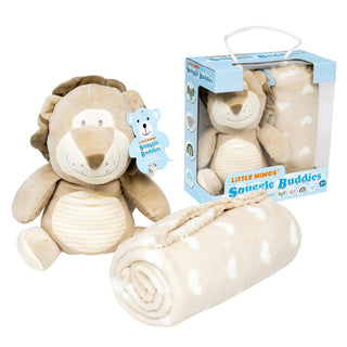 Little Mimos Snuggle Bues Blanket & Plush - Tan Lion Case of 12