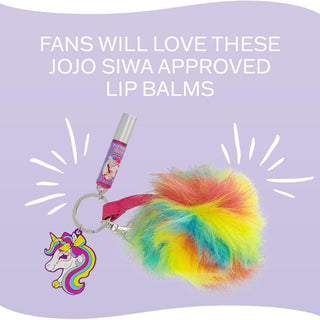 JoJo Siwa Unicorn Rainbow Pom Lip Gloss Keychain