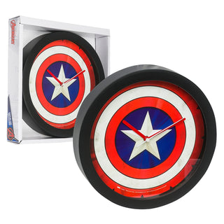 Summer Decor Captain America Themed Analog Wall Clock - 9.5 Inch Diameter