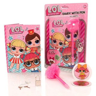 L.O.L. Surprise! Diary with Pom Pen on Card, Small, Pink