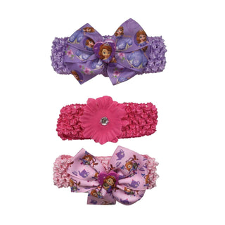 Disney Sofia The 1st 3 Pack Hair Bow for Girls | Kids Birthday Gift 2021