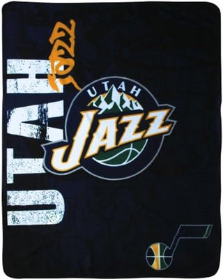 NBA Utah Jazz Printed Fleece Throw, One Size, Multicolor