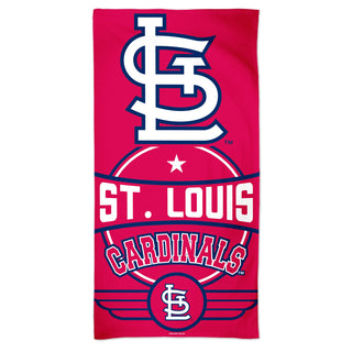 WinCraft MLB St. Louis Cardinals MLB St. Louis Cardinals Fiber Beach Towel 9lb 30" x 60" Stripe, Multi Color, na