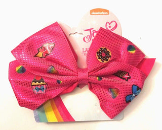 JoJo Siwa Ponytail Holder Bow (Pink Emoji)