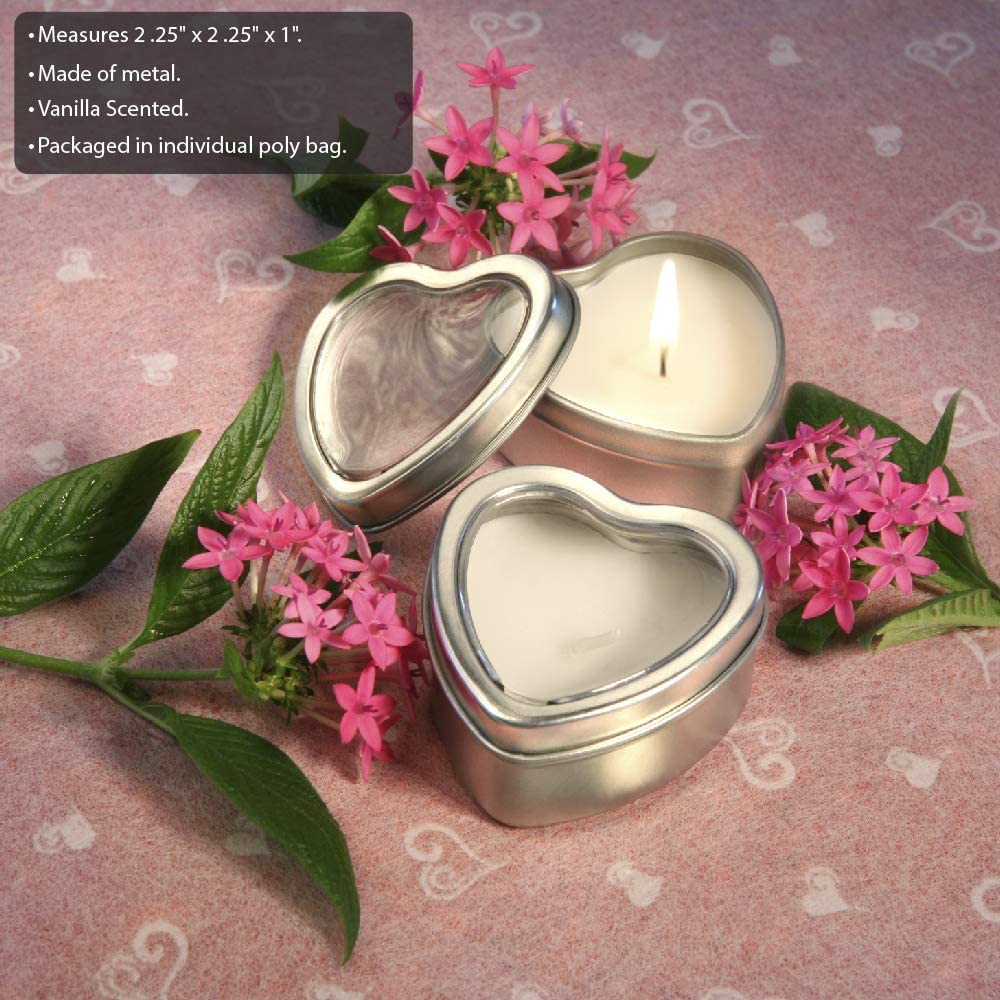Love Heart Shaped Tins Travel Candle Decoraton