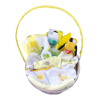 Newborn Boy/Girls/Unisex Birthday/Christmas Gift Basket 2020 with Original Disney Plush Character (18 Pcs)