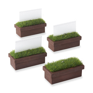 Kate Aspen Set of 4 Evergreen Window Planter Place Card/Photo Holder