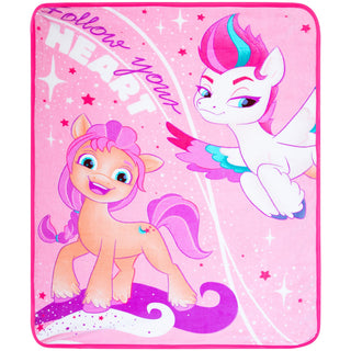 Franco Kids Bedding Super Soft Micro Raschel Throw, 46 in x 60 in, My Little Pony