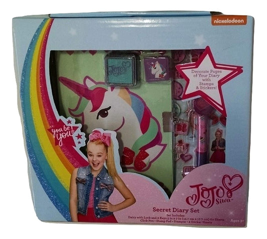 Nickelodeon JoJo Secret Diary Set for Girls,Aqua,10 x 6 in