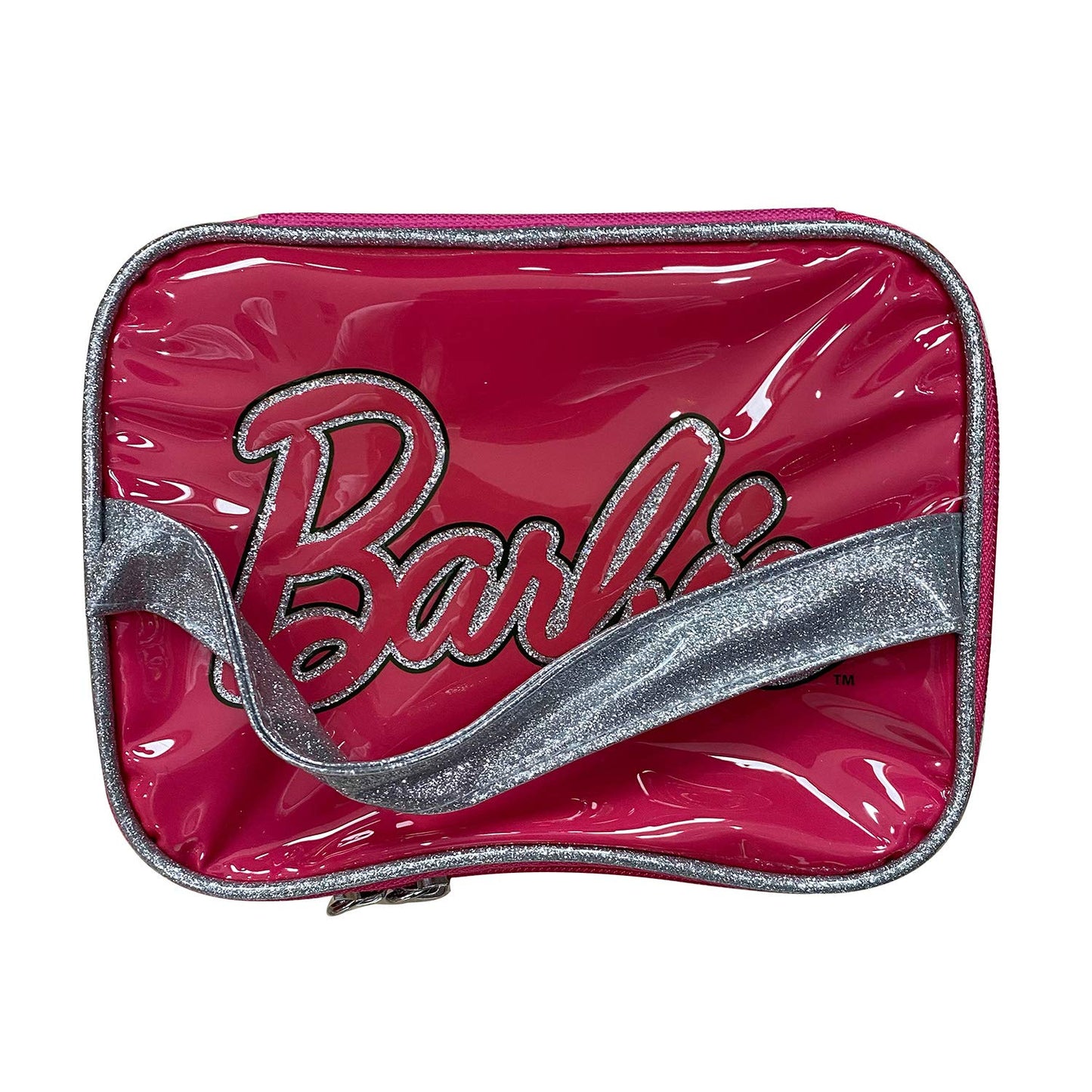Licensed Brand B4RBIE Glossy Cosmetic or Toiletry Case For Girls 6 x 5 x 5 in.