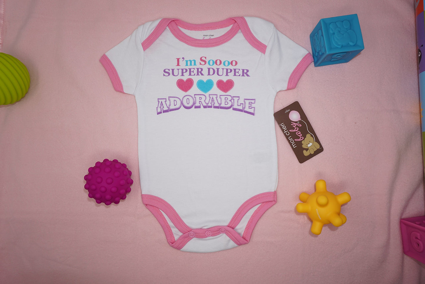 I'm Soooo Super Duper Adorable Funny Baby Girl Boy Unisex Infant One Piece Novelty Bodysuits.