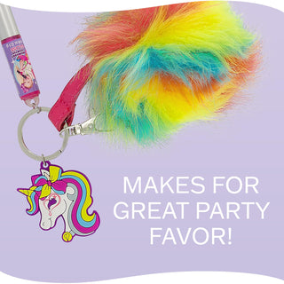 JoJo Siwa Unicorn Rainbow Pom Lip Gloss Keychain