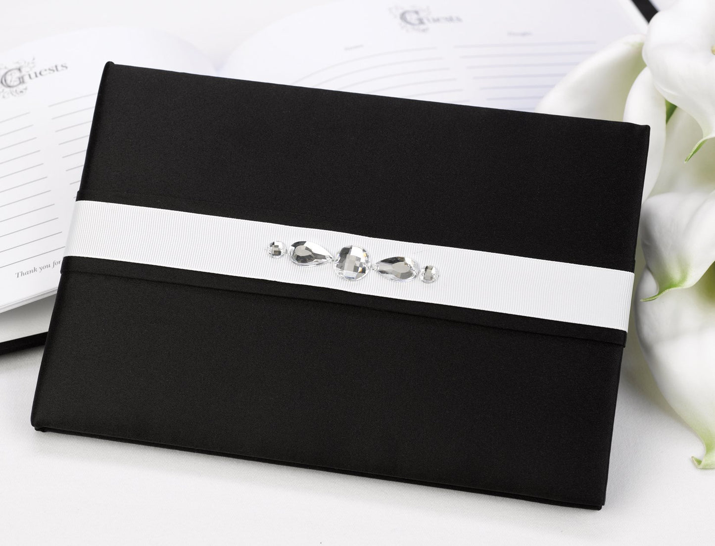 Hortense B. Hewitt Wedding Accessories Glitz and Glam Guest Book, Black