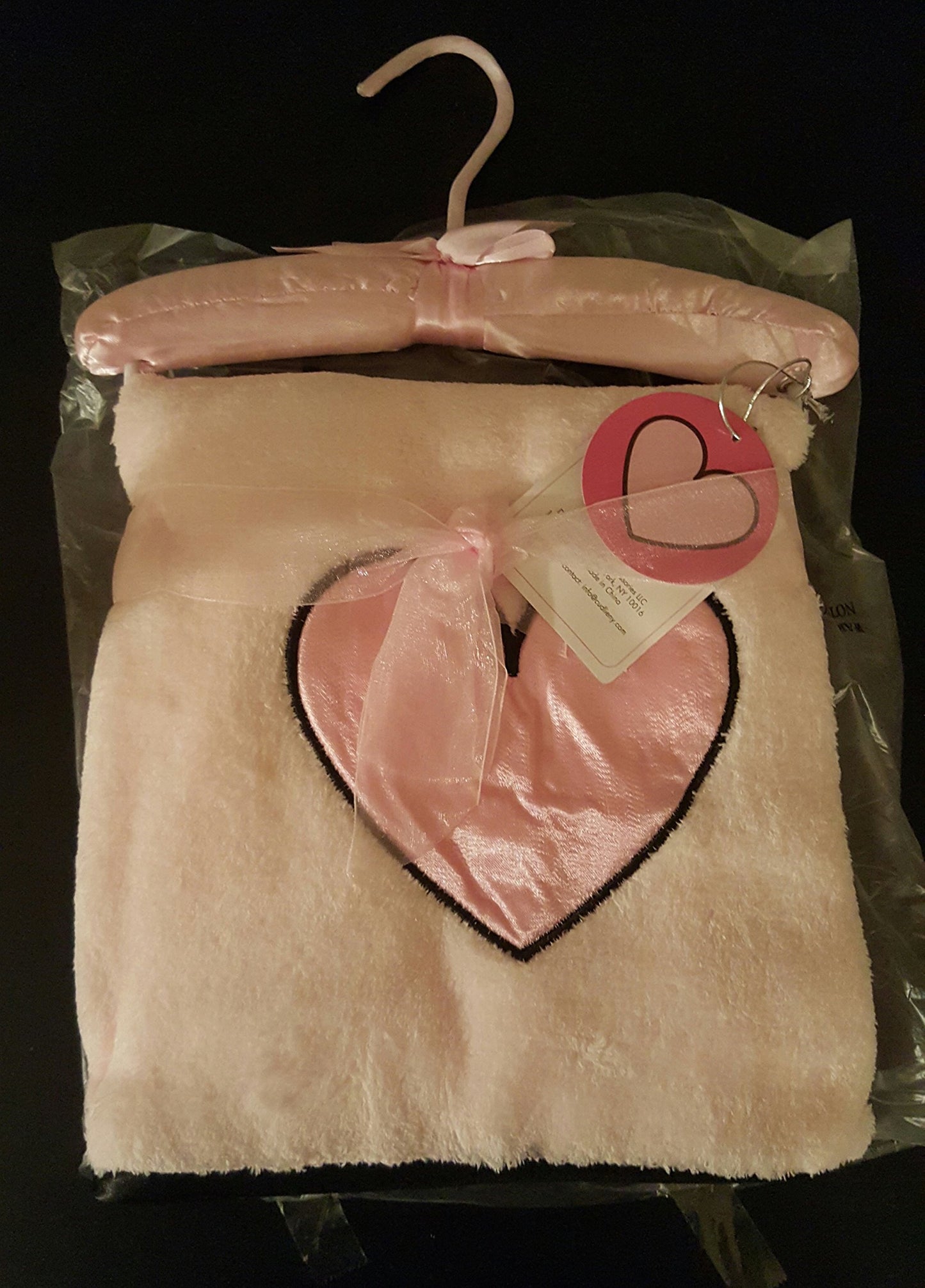 Little Beginnings Blanket with Satin Heart, Pink