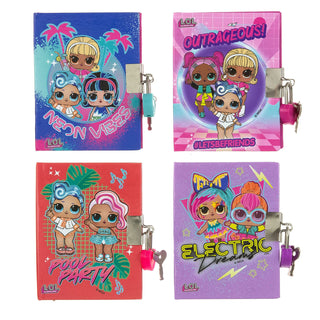 L.O.L. Surprise! Party Favors - 4PC Mini Diary w/Lock and Key