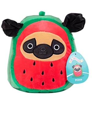 squishmallow watermelon pug dog plush stuffed animal toy 